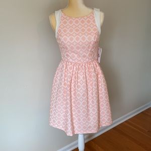 NWT Jessica Simpson sleeveless cream and coral dress